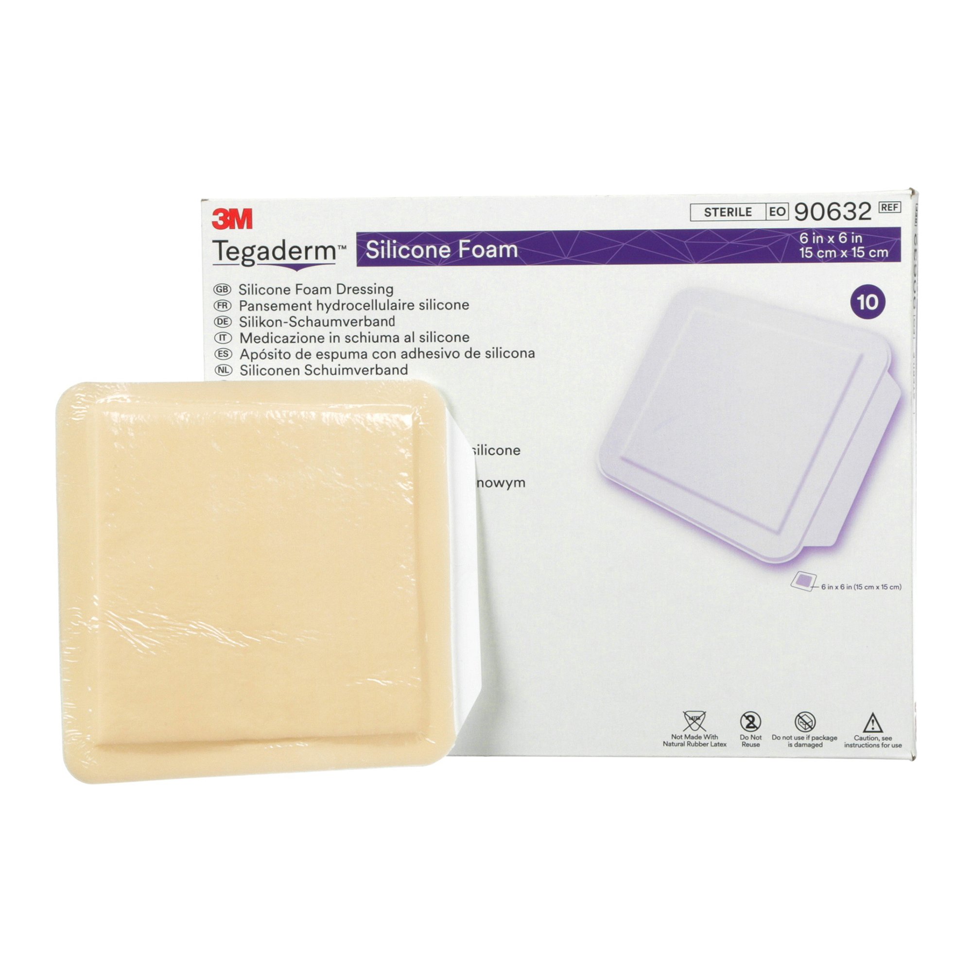 3M Tegaderm Silicone Face Foam Dressing, 4 x 4-1/4 Inch MK 1078884