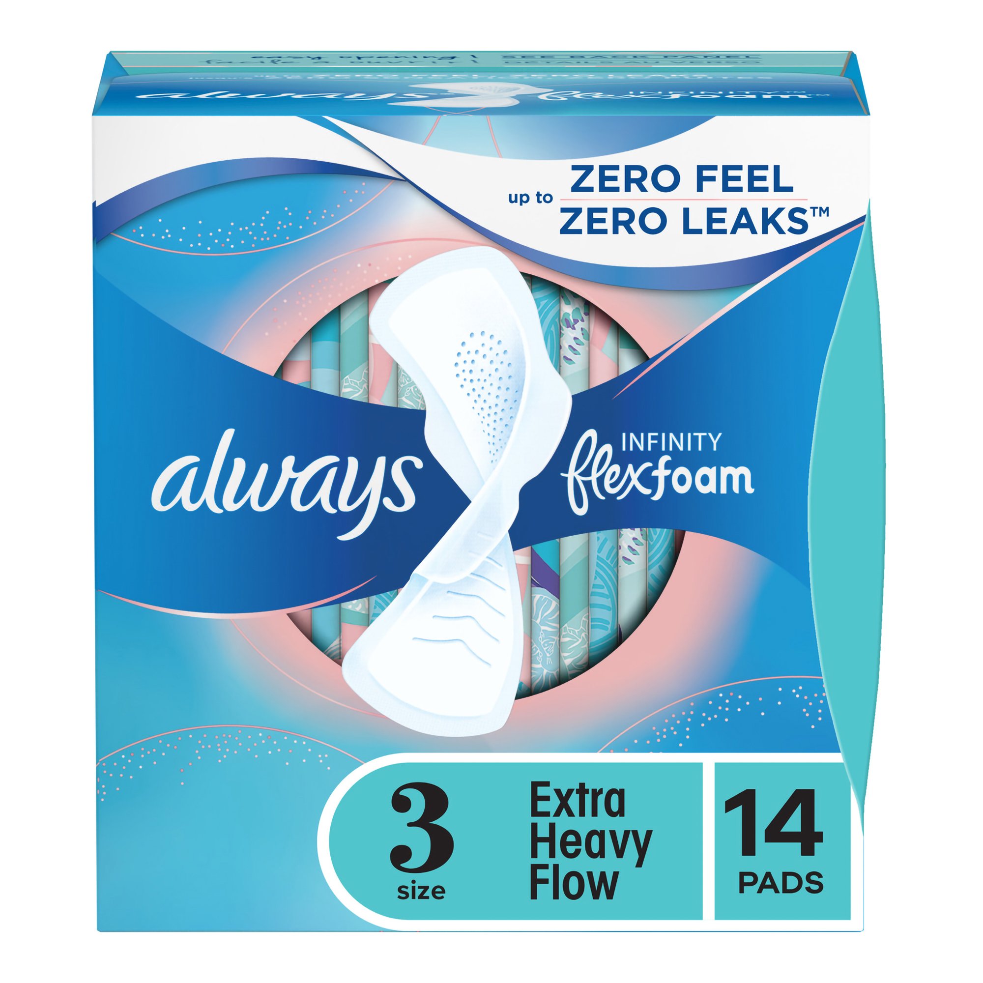 Always Infinity Extra Heavy Flow Pads with Wings, Size 3 MK 1231749
