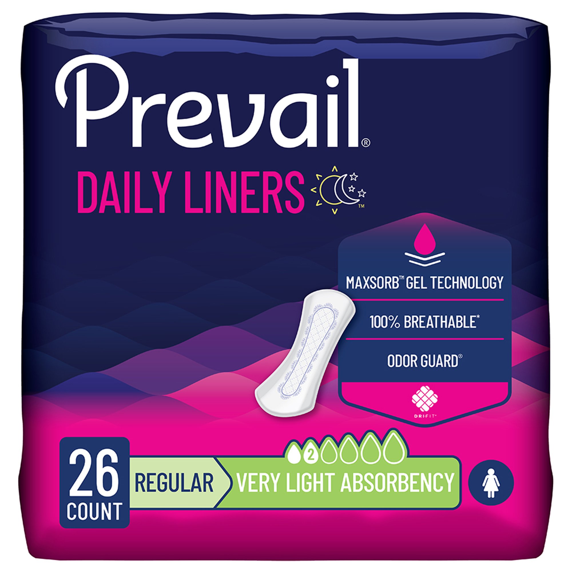 Prevail Daily Liner Very Light Bladder Control Pad, 7.5-Inch Length MK 572727