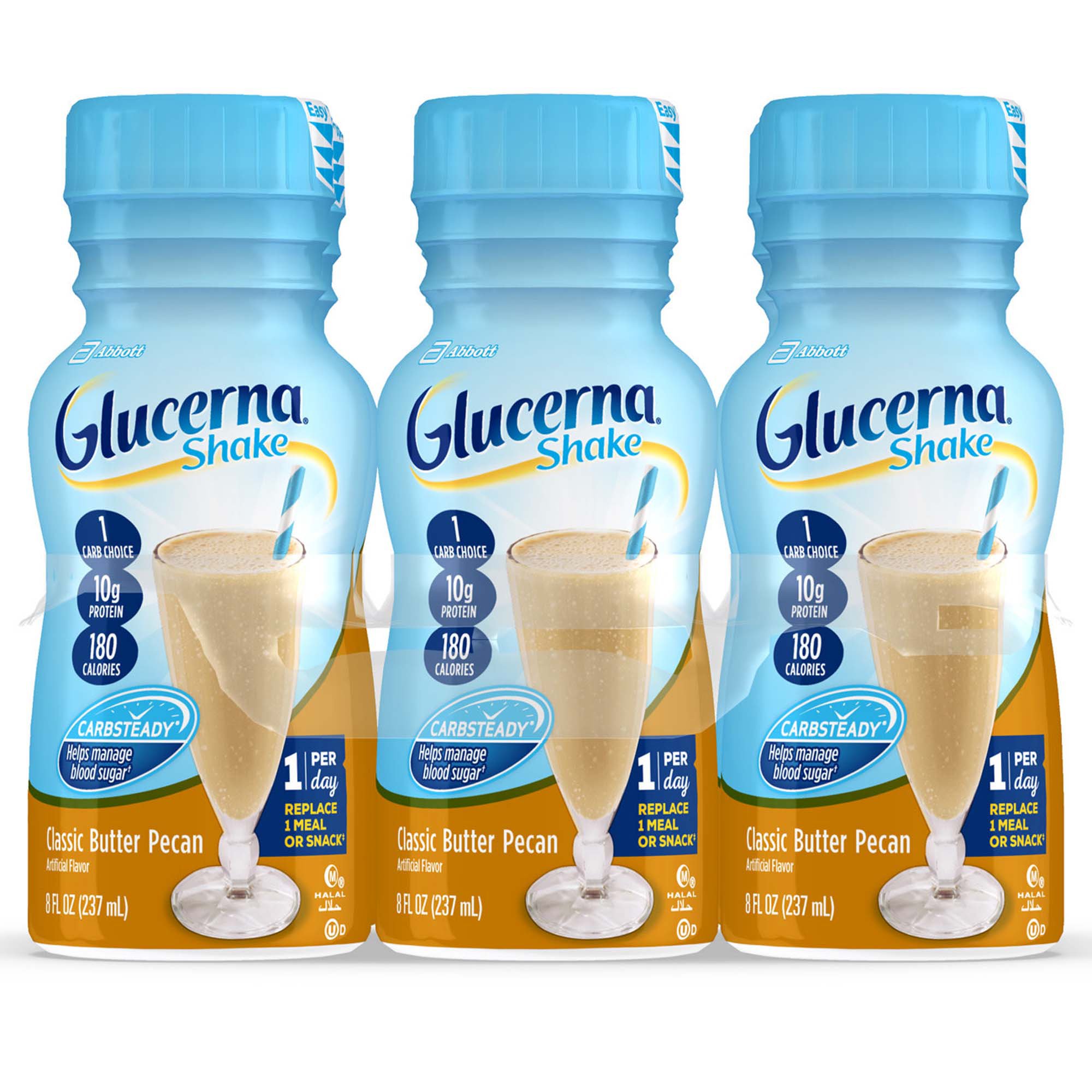 Glucerna Original Shake, Butter Pecan Flavor, 8-ounce bottle MK 717517