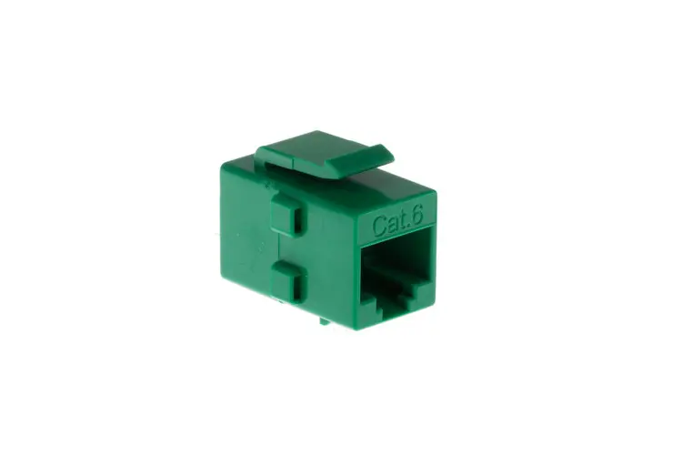 Cat6 RJ45 Inline Coupler Type Keystone Jack, Green Cat6 RJ45 Inline Coupler Type Keystone Jack, Green