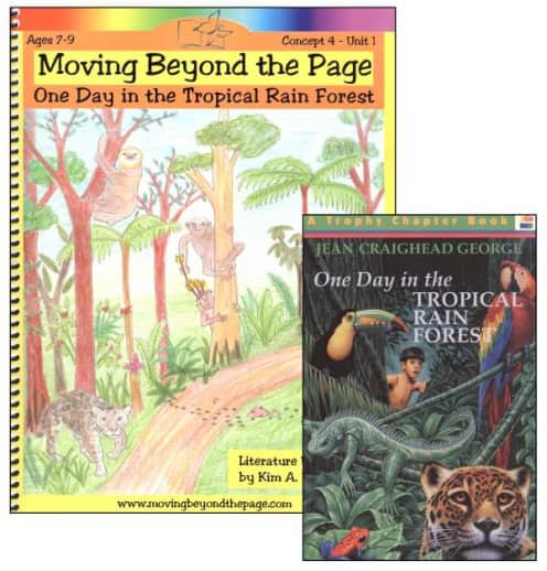 Moving Beyond the Page: One Day in the Tropical Rain Forest Literature Unit Package