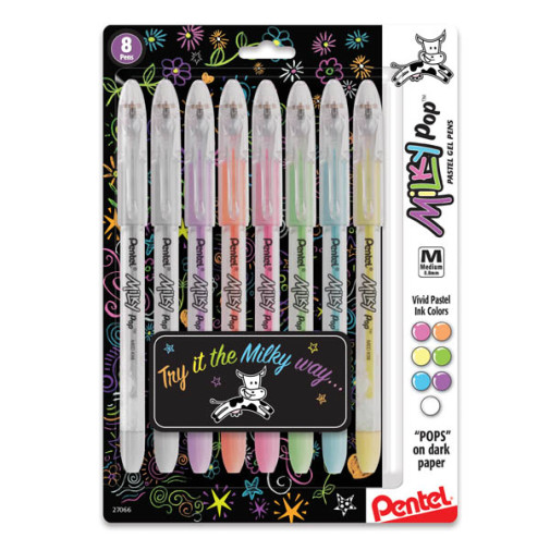 Milky Pop Pastel Gel Pen - 8 pack (assorted colors)