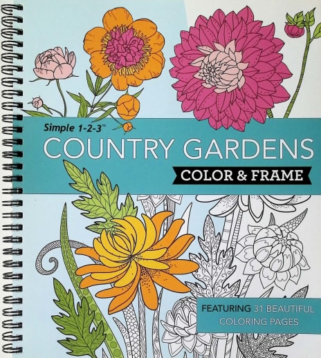 Sticker By Number: Country Garden (Brain Games) 52 pages