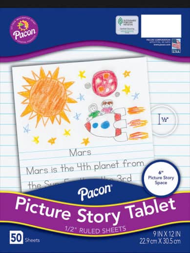 Multi-Program Picture Story Paper (Ruled Short) 9" x 12"
