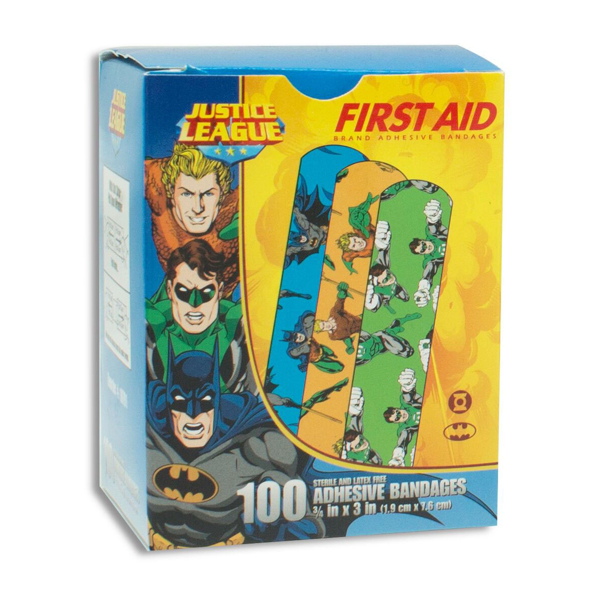 American White Cross Stat Strip Kid Design Justice League Adhesive Strip MK 928132