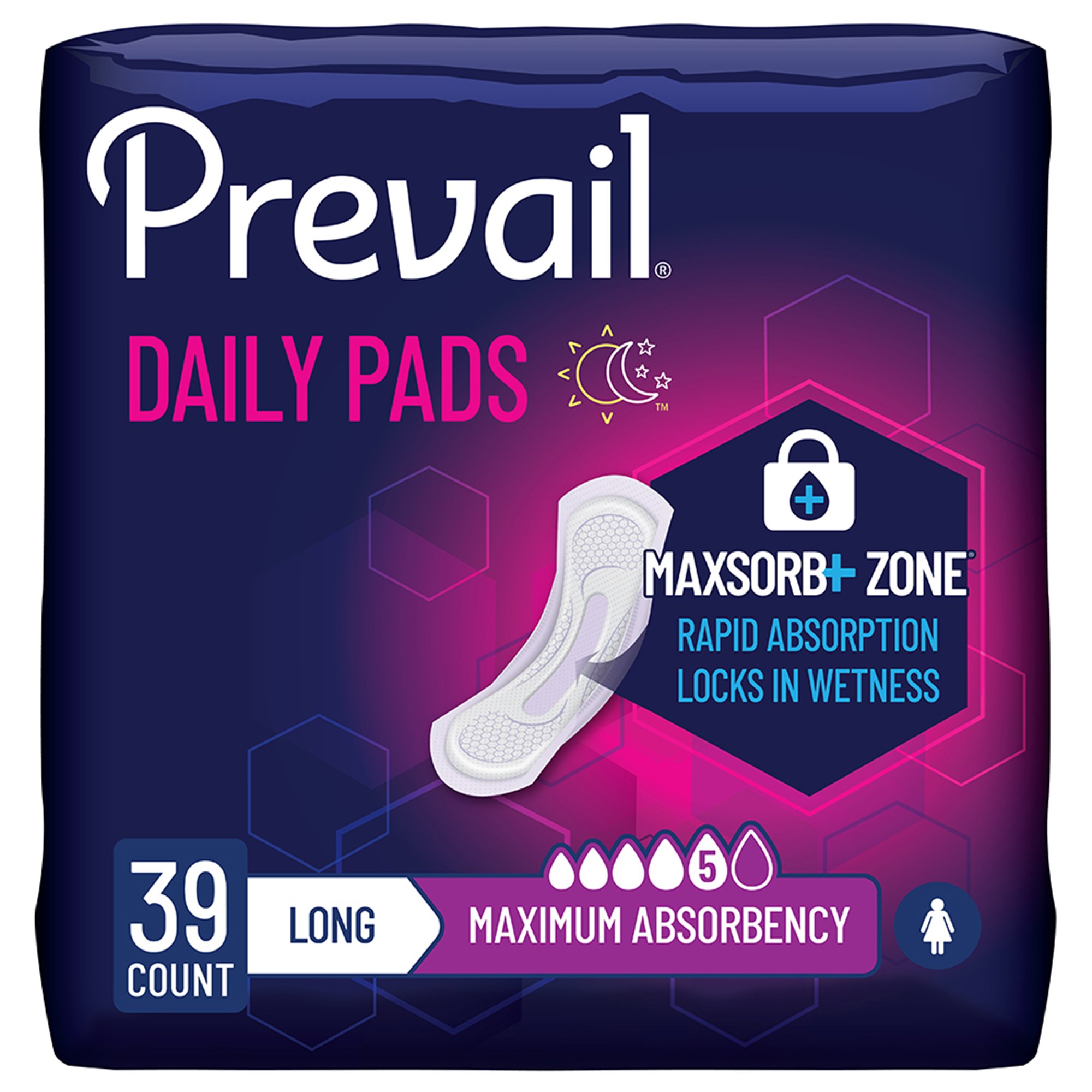 Prevail Daily Pads Maximum Bladder Control Pad, 13-Inch Length MK 810356