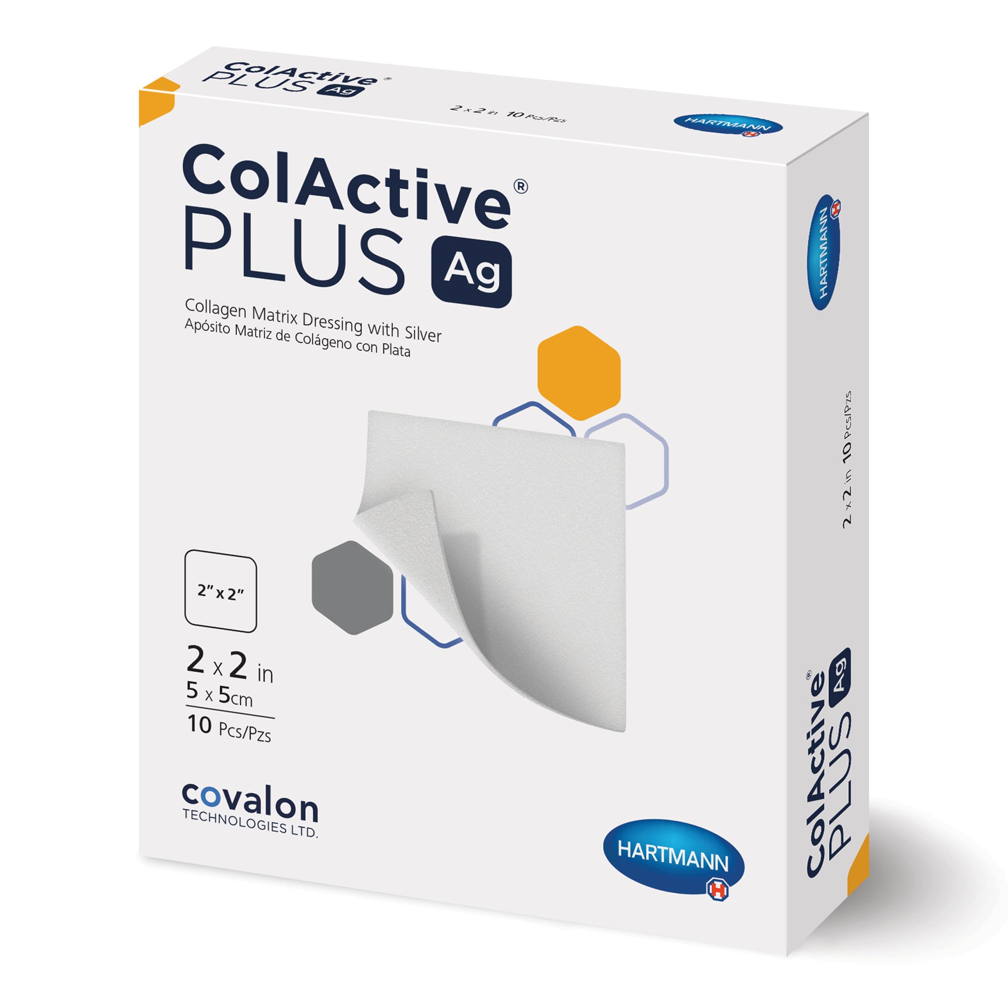 ColActive Plus Ag Collagen Dressing with Silver, 2 x 2 Inch MK 1073554