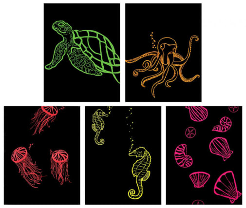 Now You See It! Art Paper - Fluorescent Flash (5 colors)