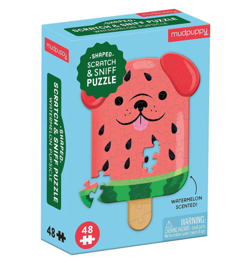 Watermelon Pupsicle 48 Piece Scratch and Sniff Shaped Mini Puzzle