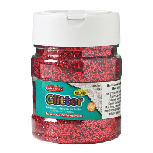 Glitter 4 oz. Bottle - Red