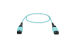 MTP® Cable, 12-Strand, OM4, LSZH, UPC, Type B, Female Key Up to Female Key Up, Aqua, 3 Meters