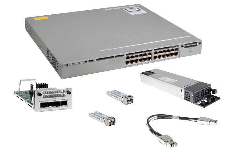 Cisco 3850 Series Deployment Kit, 10G, 24 Port, WS-C3850-24P-S-DP10G, Refurbished, Original