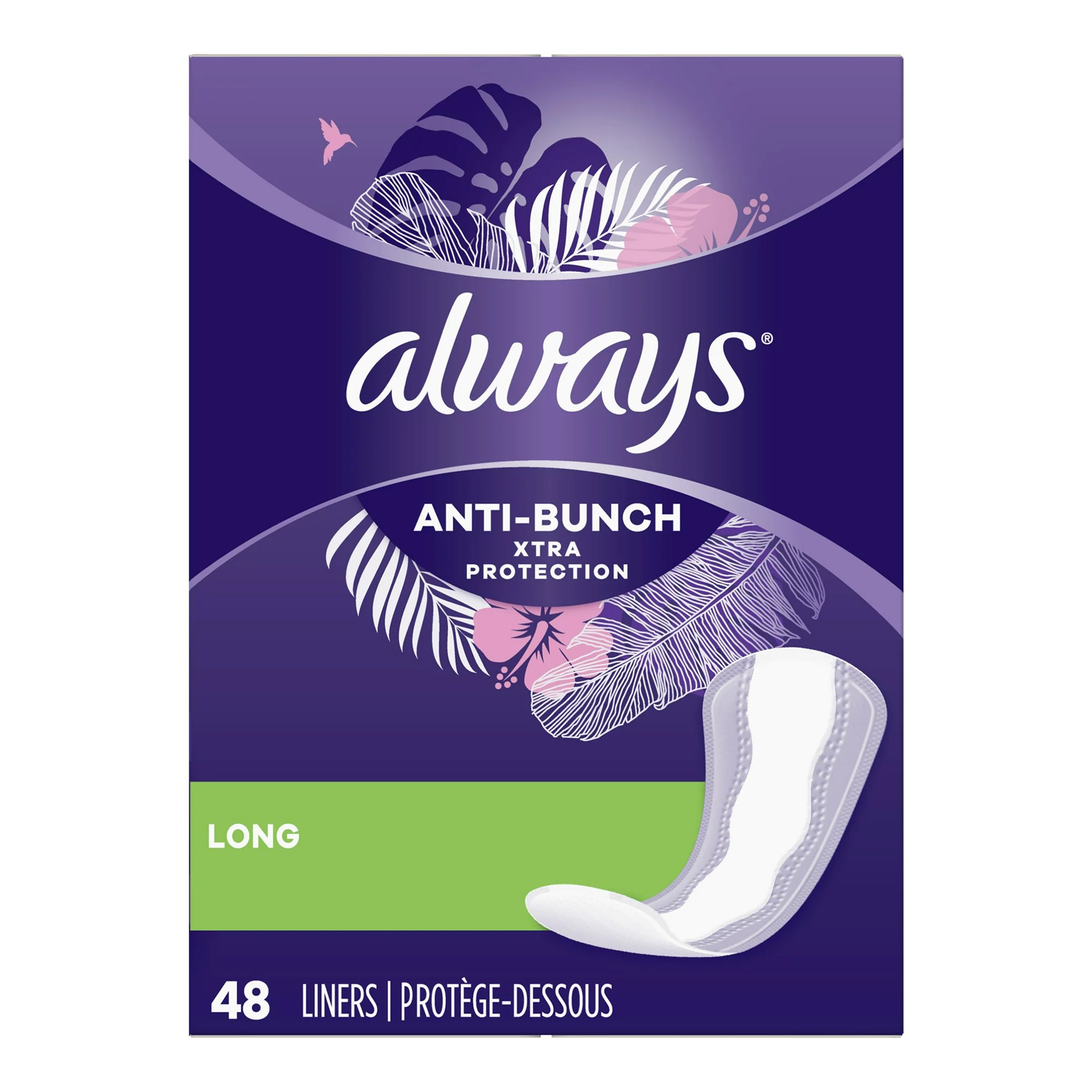 Always Xtra Protection Anti-Bunch Liners, Long, Unscented MK 1232988