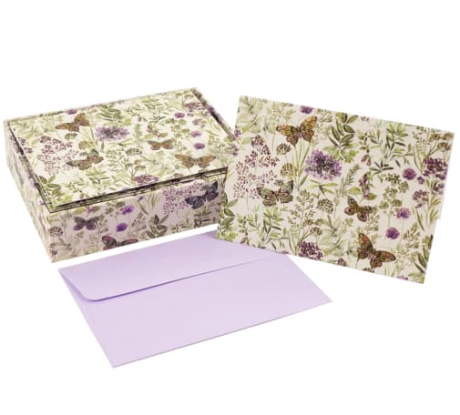 Amethyst Butterflies Note Cards