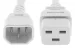 AC power cord, C14 to C19, 14 AWG, 10ft, White