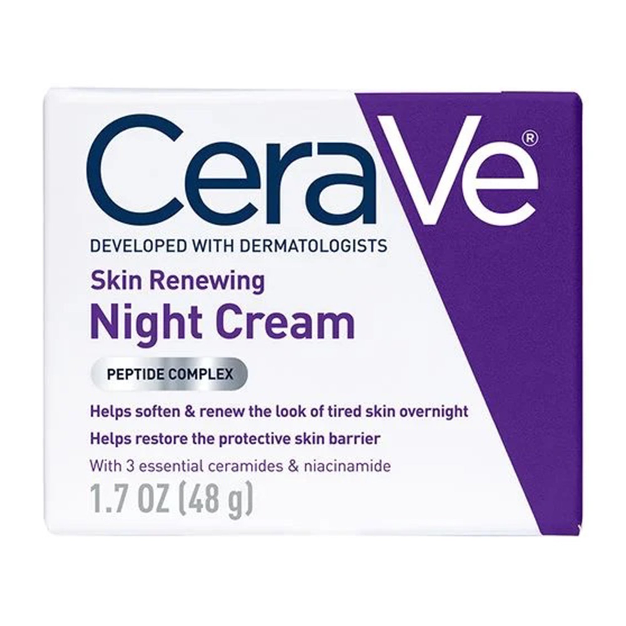 CeraVe Skin Renewing Night Cream Peptide Complex, 48-gram Jar MK 1253468