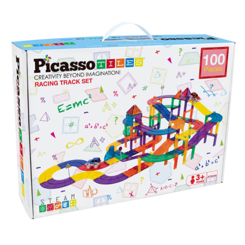 Picasso Tiles Race Track Building Blocks (100 piece)