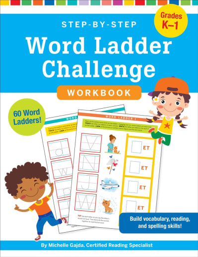 Step-by-Step Word Ladder Challenge Workbook Grades K-1