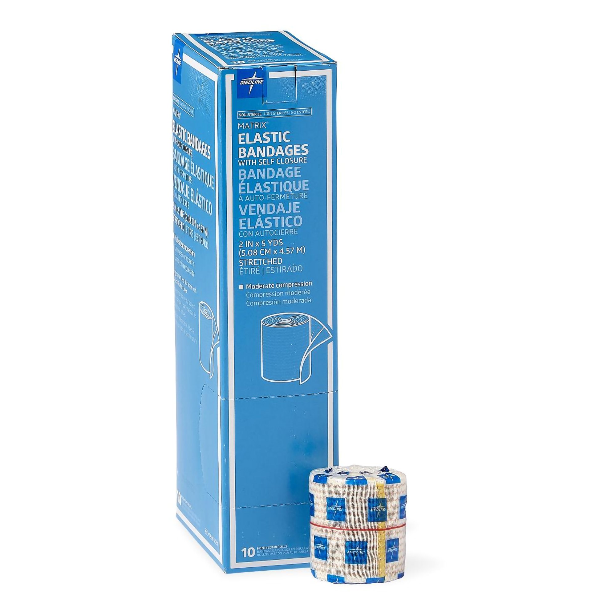 Matrix Double Hook-and-Loop closure Elastic Bandage, 2 Inch x 5 Yard MK 535431