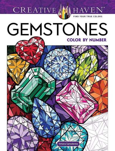 Gemstones Color by Number Coloring Book (Creative Haven)