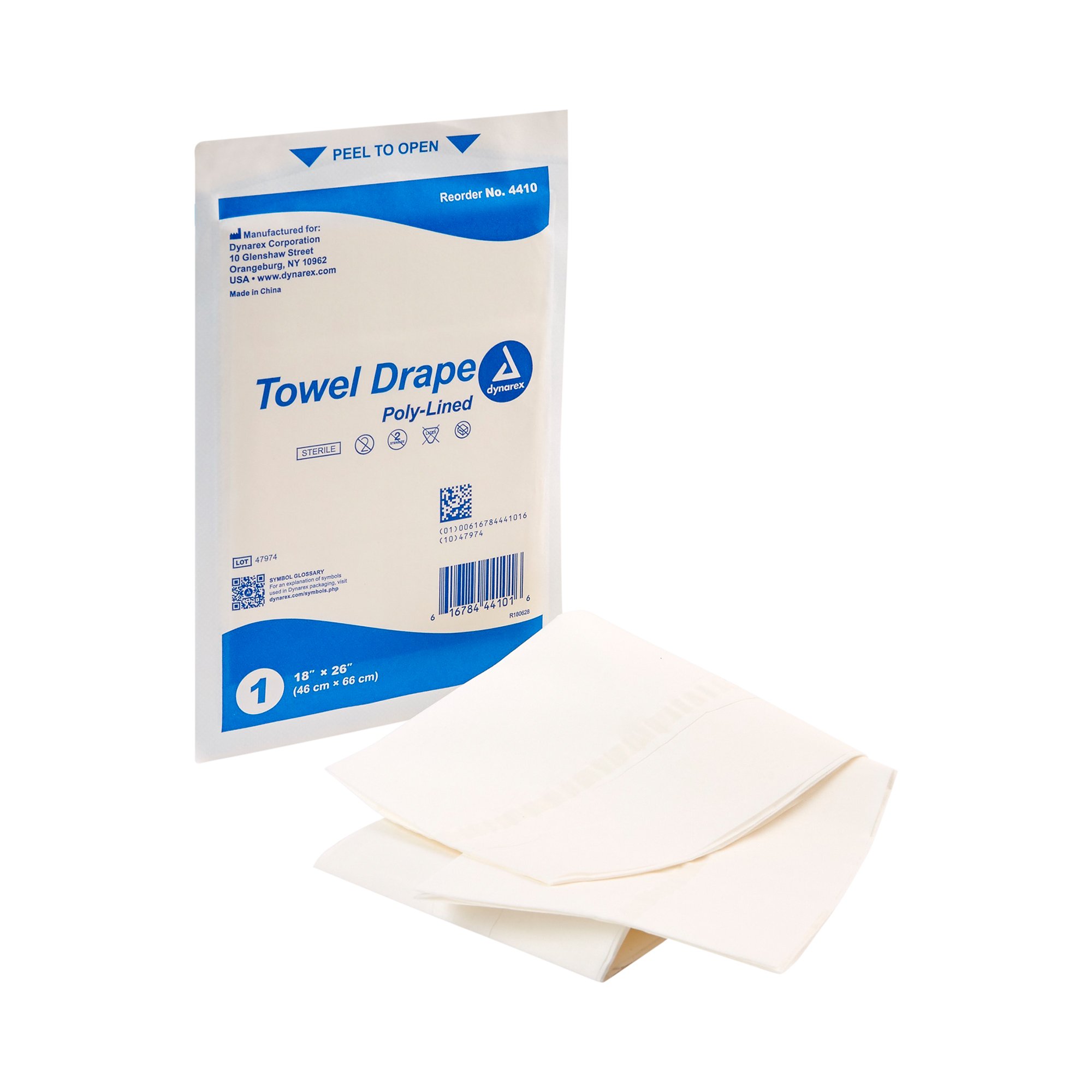 dynarex Sterile Towel General Purpose Drape, 18 x 26 Inch MK 523642