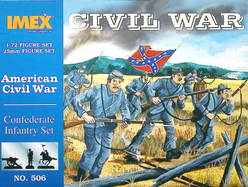 Confederate Infantry Set 1/72 Scale