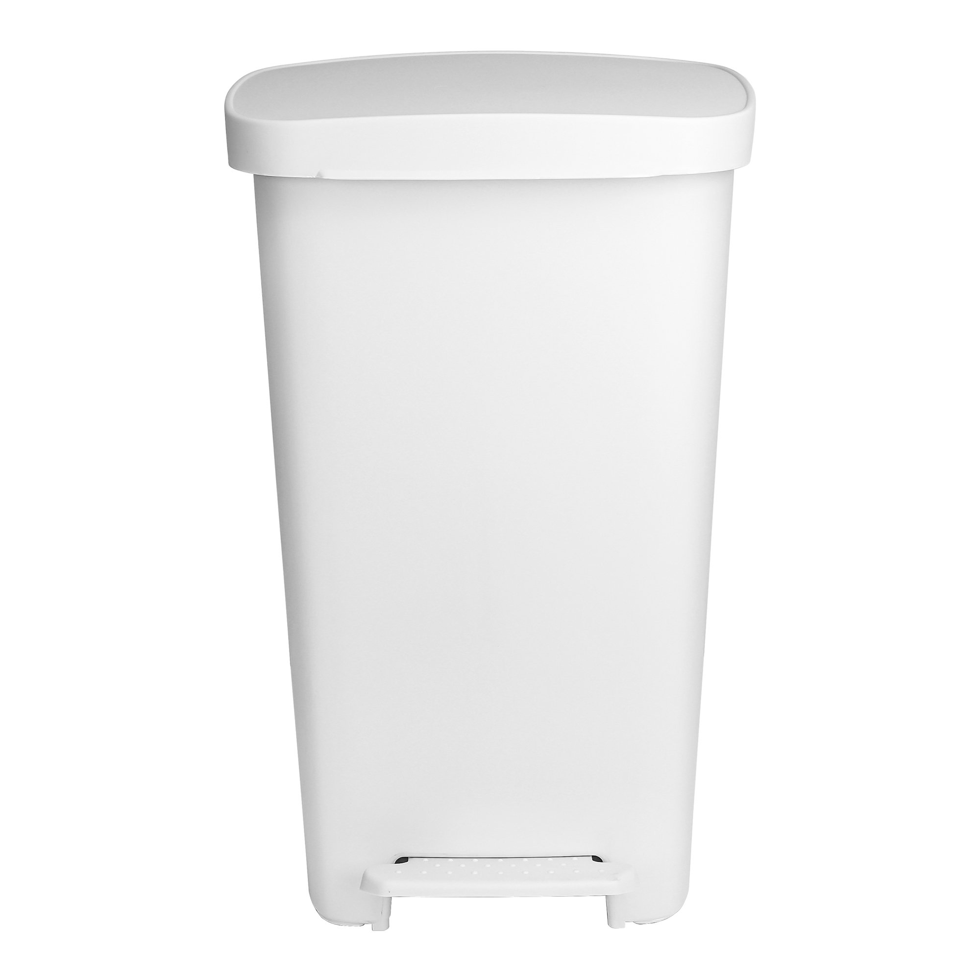 McKesson Waste Can with Step-On Pedal, White, 15.16 x 14.76 x 26.57 Inch MK 1223698