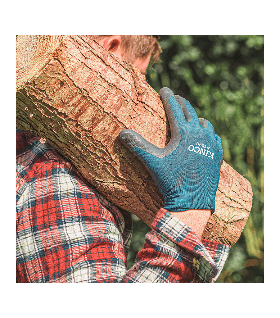 Navy Blue Polyester Knit Shell & Nitrile Palm, Blue, large image number 3