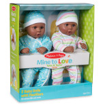Melissa & Doug Mine To Love Twins Luke & Lucy 15" Light Skin-Tone