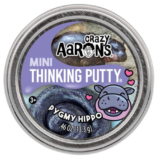 Crazy Aaron's Pygmy Hippo Thinking Putty 2” Mini Tin