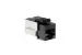 Cat6A RJ45 110 Type Keystone Jack, Black