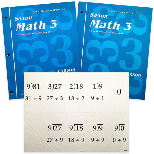 Saxon Math 3 Student Workbooks / Fact Cards