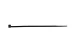 4in Nylon Cable Ties, Black (Qty 100)