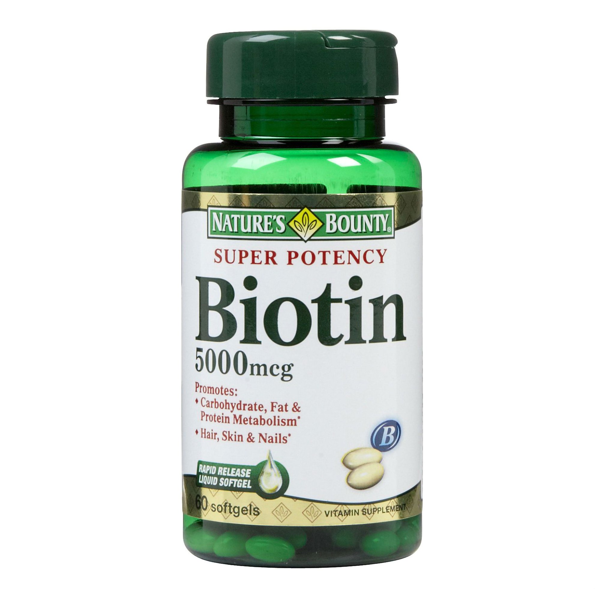 Nature's Bounty Vitamin B-7 Biotin Supplement MK 832606