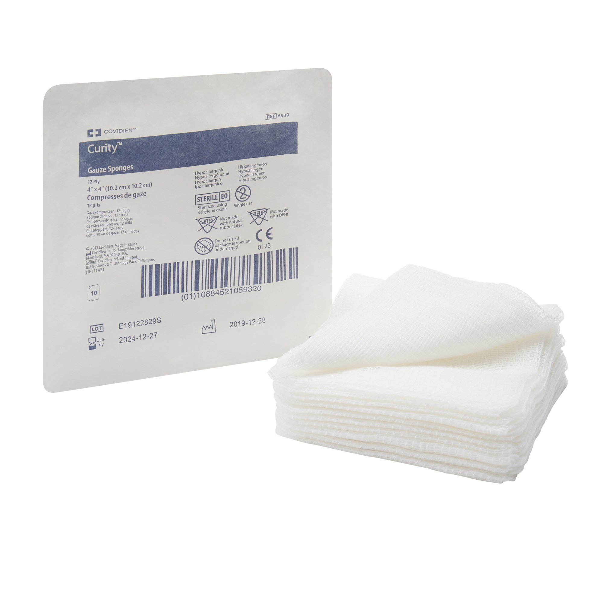 Curity Sterile USP Type VII Gauze Sponge, 4 x 4 Inch, 12-Ply MK 401593