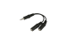 Audio Aux Cable Splitter with TRS 3.5mm Male to (2) Female, 4in