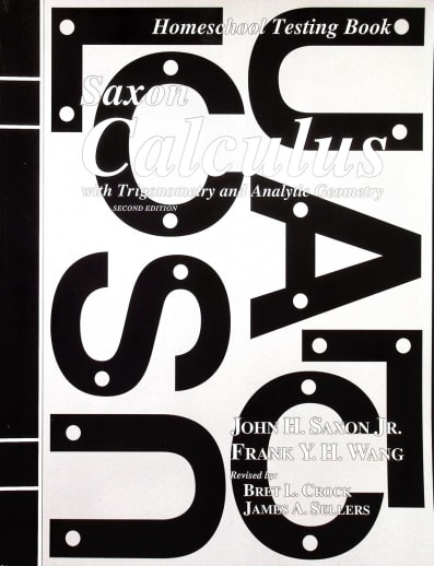 Saxon Calculus Homeschool Testing Book 2nd Edition