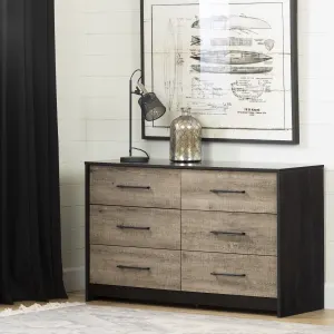 6-Drawer Double Dresser Storage Unit