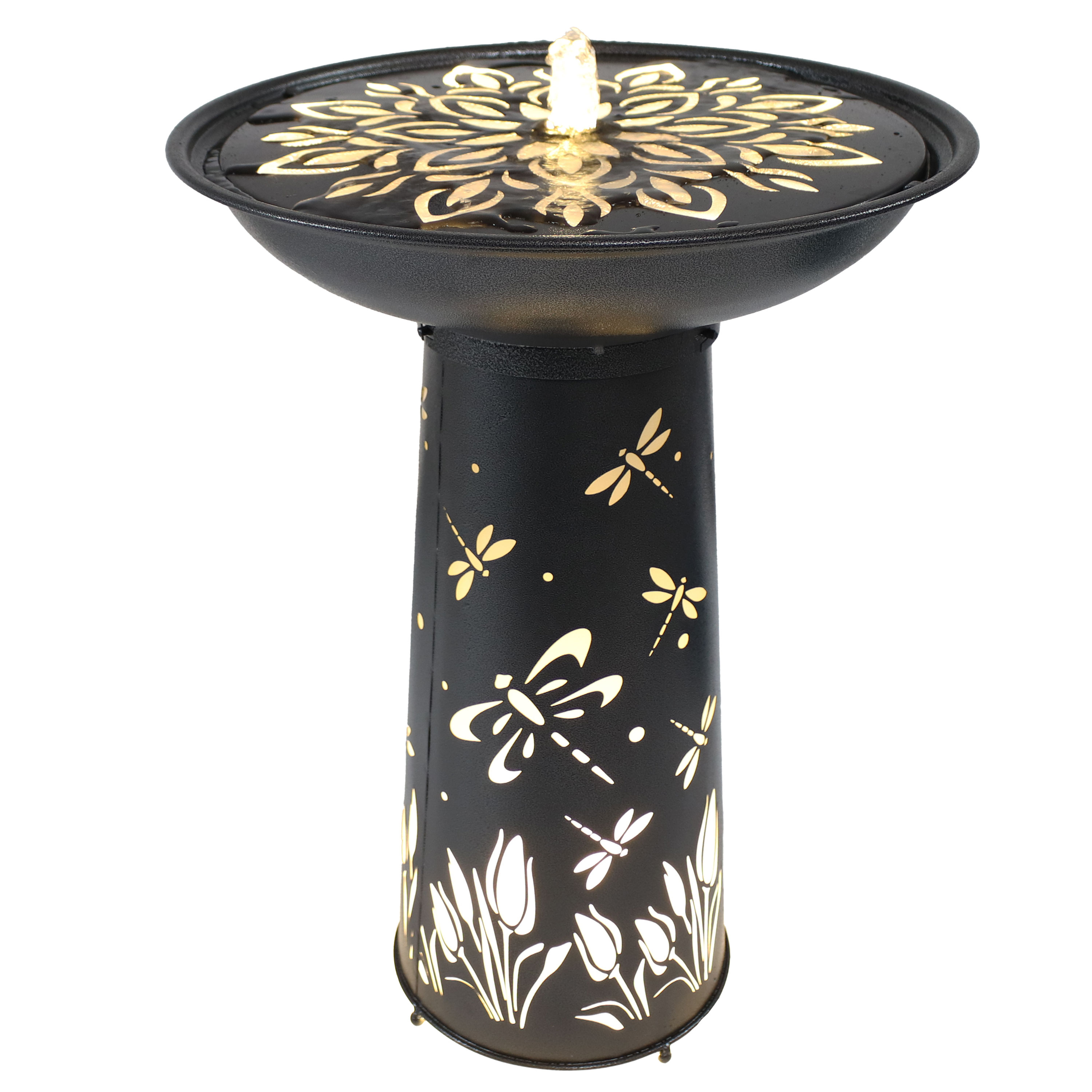 Dragonfly Delight Indoor/Outdoor Birdbath-Style Fountain