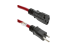 100ft 12/3 SJTW Red Extension Cord, Black Plug