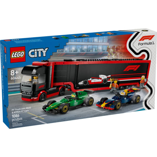 LEGO City Formula 1 Truck with RB20 & AMR24 F1 Cars (60445)