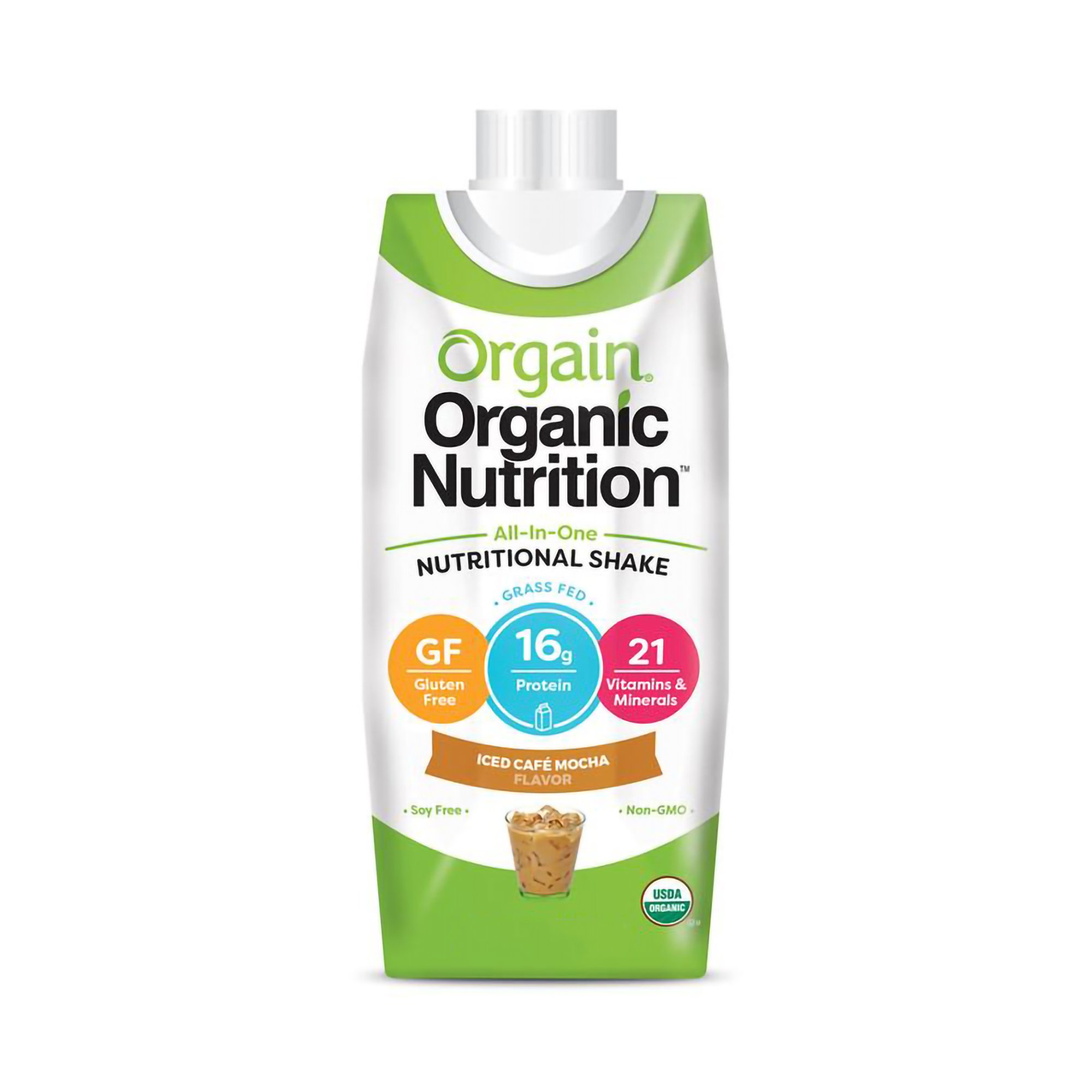 Orgain Organic Nutrition Iced Caf Mocha Nutritional Shake, 11-ounce carton MK 1026545