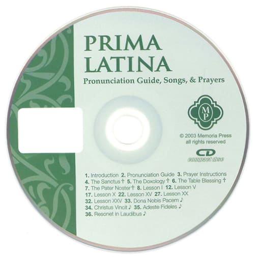 Memoria Press Prima Latina Pronunciation CD