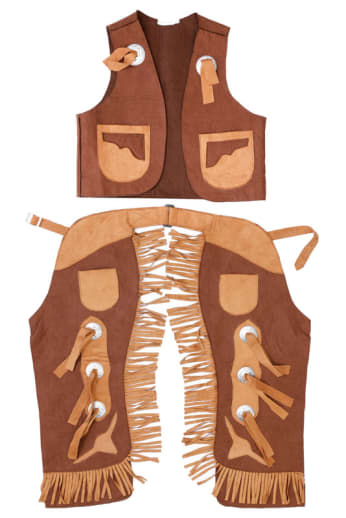 Great Pretenders Cowboy Vest & Chaps (size 7-8)