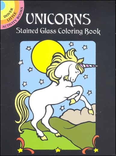 Unicorns Stained Glass Coloring Book