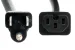 AC Power Cord, 5-15P to C15, 14 AWG, 15ft