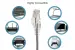CAT6A Slim Snagless Ethernet Patch Cable, 1 ft, Gray