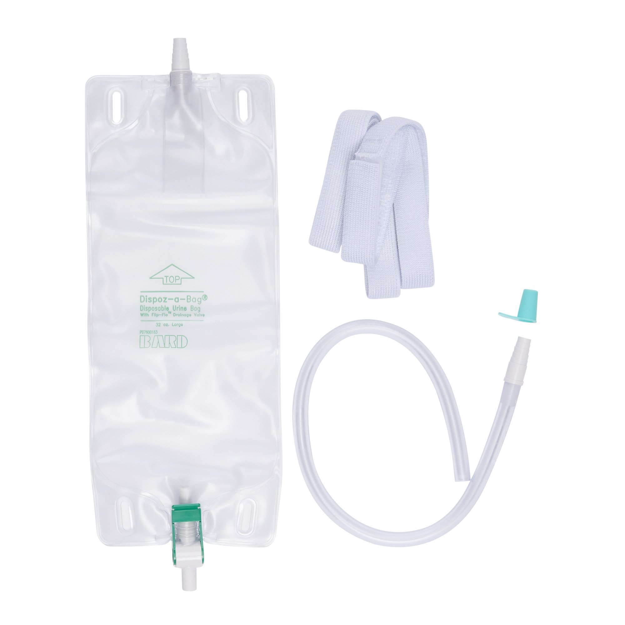 Bard Dispoz-a-Bag Urinary Leg Bag, Flip-Flo Valve, 32 oz MK 191455