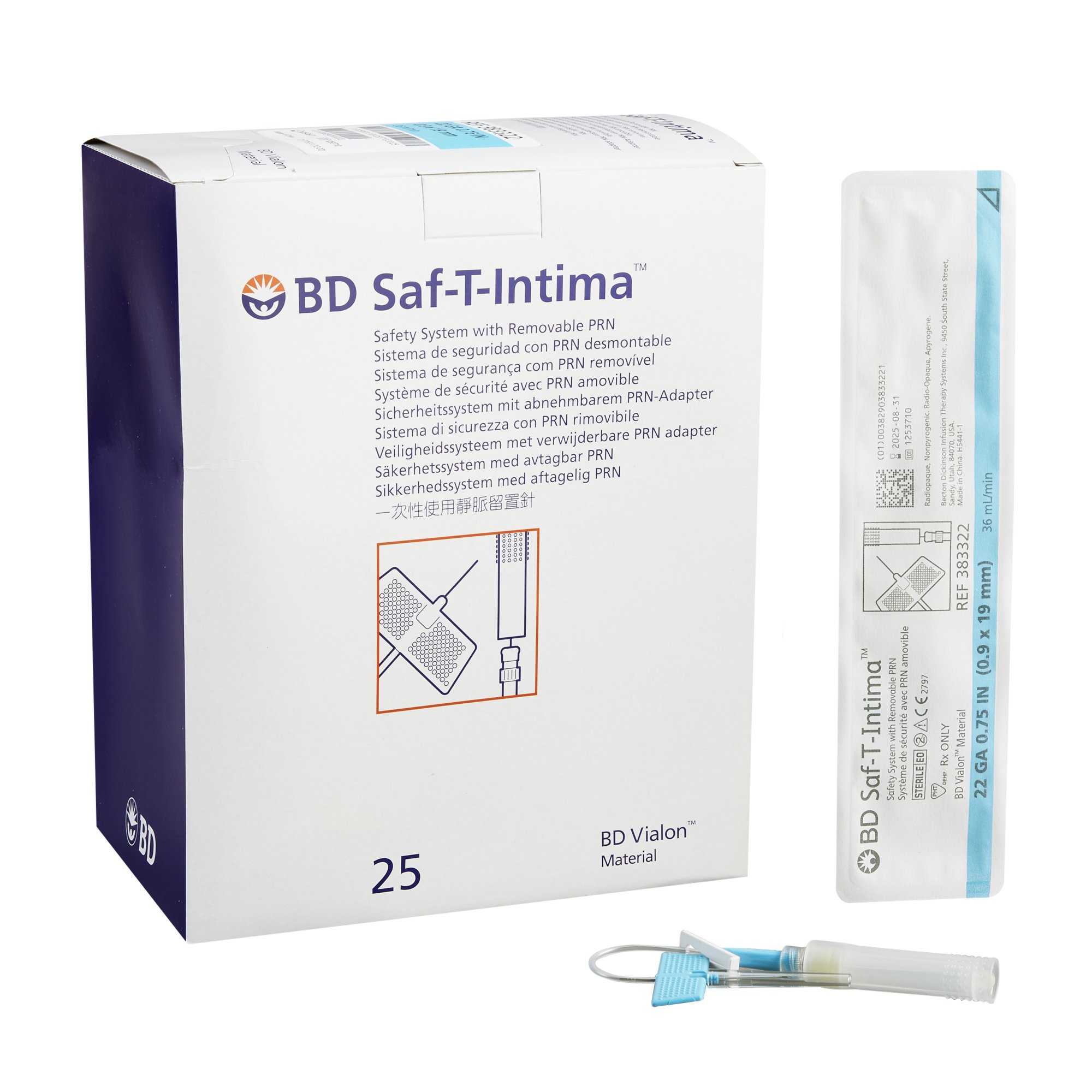 Saf-T-Intima Closed IV Catheter System, PRN Port, 22 Guage MK 330109
